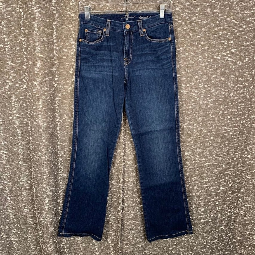 7 For All Mankind Karah Bootcut Blue Denim Jeans Women's 28